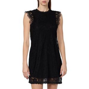 PIECES Pcolline Sl Lace Dress Noos Damesjurk, zwart, L