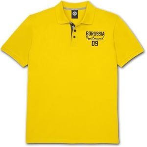 BVB Explorer Polo Yellow - Geel met Borussia 09 Dortmund opschrift, Duurzaam geproduceerd Gr. XL, geel, XL