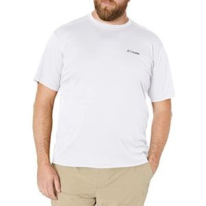 Columbia Heren Meeker Peak korte mouw Crew Athletic Shirt, Kleur: wit, S