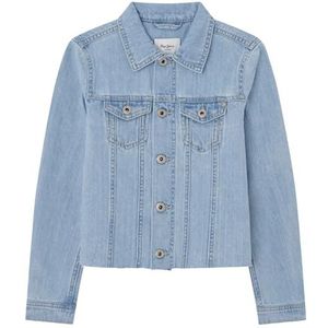 Pepe Jeans Isa Jr Jacket voor meisjes, Blauw (denim)., 4 Jaar