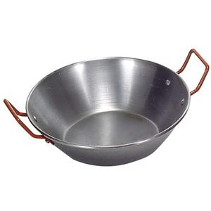 La Ideal Gepolijste stalen diepe pan met twee handgrepen, 24 cm, zilver, 30 x 24 x 30 cm