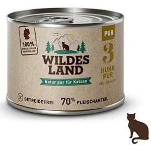 Wildes Land Natvoer voor katten, kippensmaak, 6 x 200 g