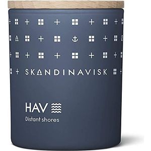 Skandinavisk HAV 'Sea' Mini Geurkaars. Geurtonen: zoutspray en zeekelp, meidoorn en strandroos. 65 g.