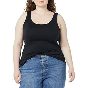 Amazon Essentials Tanktop voor dames (verkrijgbaar in grote maten), 2 stuks, zwart/donker olijf, 5x