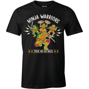 Tortues Ninja METMNTDTS014 T-shirt, zwart, M, zwart, M