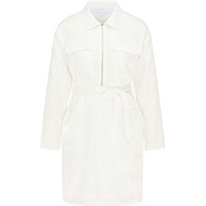 usha BLUE LABEL Dames hemdblousejurk 17910930-US03, wit, L, hemdblousejurk, L