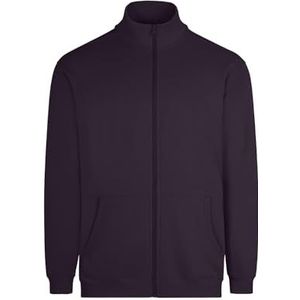 Mukua SZ270U Cooper, uniseks sweatshirt met ritssluiting, donkere pruim, maat XL, Donkere pruim, XL