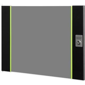 DIGITUS glazen vervangende deur voor Unique-netwerkkast – 9 HE – geschikt voor DN-19 09-U-SW, DN-19 09U-6/6-SW, DN-19 09-U-3-SW – met slot en sleutel – veiligheidsglas – zwart