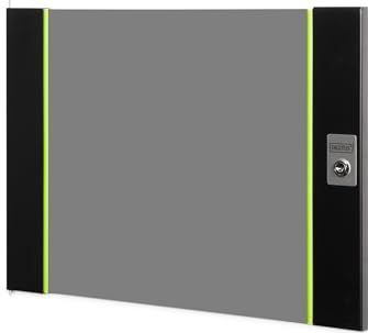DIGITUS glazen vervangende deur voor Unique-netwerkkast – 9 HE – geschikt voor DN-19 09-U-SW, DN-19 09U-6/6-SW, DN-19 09-U-3-SW – met slot en sleutel – veiligheidsglas – zwart