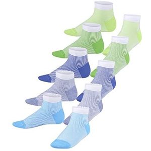 ESPRIT Uniseks-kind Korte sokken Fine Stripe 5-Pack K SN Katoen Kort gedessineerd Multipack 5 Paren, Veelkleurig (Sortiment 0030), 27-30