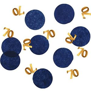 Folat Confetti elegant blauw 70 jaar - 25 gram kleur (66370)