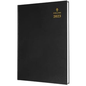 Collins Bureau A4 Dag naar een pagina (met afspraken) 2023 Dagboek - Zwart (A44.99-23) - Complete Business Planner, Agenda en Journal Organizer