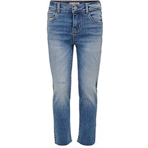 ONLY Girl Straight Fit Jeans KONEmily Raw, blauw (light blue denim), 146 cm