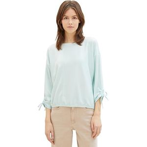 TOM TAILOR Denim T-shirt voor dames, 34743 - Small Mint White Streep, XS