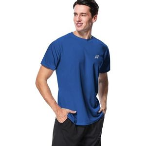MeetHoo Rash Vest voor heren, Rash Guard UV T-shirt UPF 50+ Top bescherming tegen de zon met korte mouwen voor surfen hardlopen zwemmen, Donkerblauw, XXL