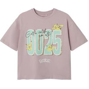 NAME IT Nkfjixa Pokemon Ss RLX Top Box Noos Sky, Burnished Lilac, 146-152