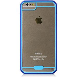 Silica dmu062blue beschermhoes PVC transparant met rand en details lineair A Color voor Apple iPhone 6 Plus, blauw