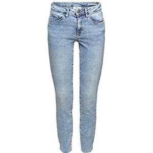 ESPRIT Stretch jeans met open zoom, Blue Light Washed., 27W
