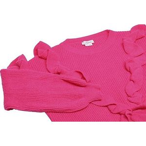 Aleva Dames Falbala Herfst en Winter Gebreide Trui Voor Gevorderde Roze Maat XS/S, roze, XS
