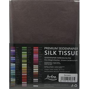 Premium zijdepapier Silk Tissue - 10 vellen (50 x 75 cm) - kleur naar keuze (Brown)