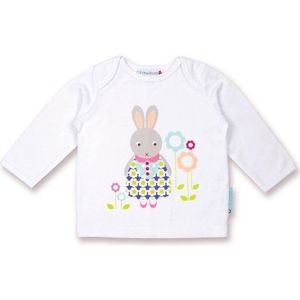 Olive&Moss - BUN3-TOP - T-shirt - Betty het konijn - wit - 12-24 maanden