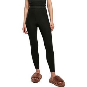 Urban Classics Dames yoga broek Rib gebreide legging voor dames, Zwart, S