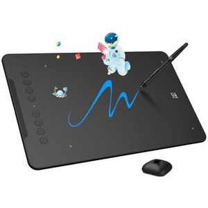 XP-PEN - Deco01V2 - Grafische Tablet - Zwart - 8192 Niveaus, Helling, 8 Sneltoetsen, Compatibel met Windows/Mac/Android