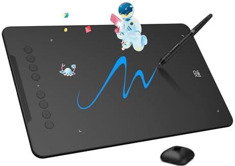 XP-PEN - Deco01V2 - Grafische Tablet - Zwart - 8192 Niveaus, Helling, 8 Sneltoetsen, Compatibel met Windows/Mac/Android