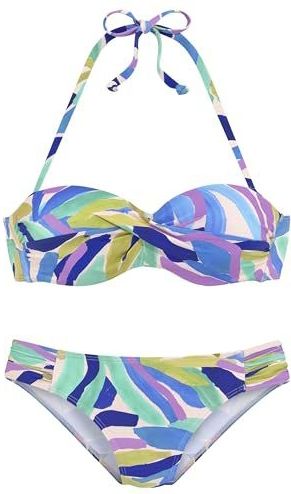 s.Oliver - RED LABEL Beachwear - Beugelbikini - Blauw/groen - Bandeaumodel