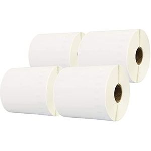 LEYF Etiketten voor Dymo 4XL Labelwriter - S0904980-104mm x 159mm - 4 rollen verpakking etiketten x 220 st. per rol = 880 etiketten, zelfklevend, adreslabels, verzendlabels DYMOXL4