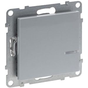LEGRAND, SEANO met Netatmo-schakelaar met dimoptie zonder N-ladder, montage in holle wanddoos, HOME + CONTROL app, Smart Home, 230 V, 1,3 A, compensator meegeleverd (040149), kleur: aluminium, 765732