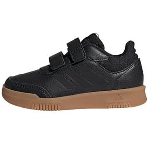 adidas Tensaur Hook and Loop Shoes uniseks-kind Sneaker Sneaker, Core Black/Beige, 30.5 EU