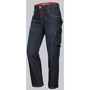 BP 1990 038 unisex Worker Jeans washed van katoen met stretchaandeel donkerblauw washed, maat 33/32