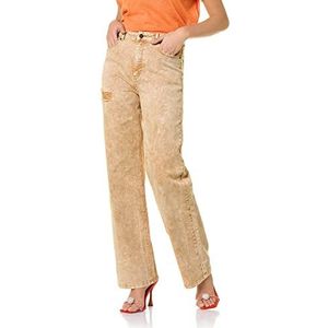 Goldenpoint Dames Straight Acid Washed Leggings, Natuurlijk., M