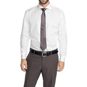 ESPRIT Collection Heren Slim Fit Businesshemd 114EO2F002, wit (white 100), XXL (Fabrikant maat: 45/46)