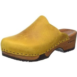 Woody Emma Clogs voor dames, Ocra, 40 EU