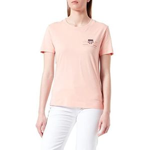 GANT Dames Archive Shield SS T-shirt, Guava oranje, standaard, Guava Oranje, M