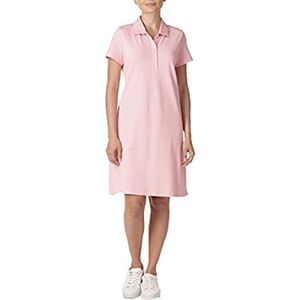 Nautica Dames eenvoudige klassieke korte mouw stretch katoenen polojurk casual, Aloha Roze, L