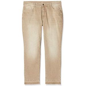 MAC Jeans Dames Melanie Pipe Fringe Glam Jeans, bruin (Nougat Authentic Wash D751), 34W x 27L
