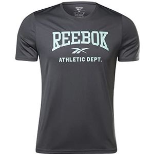 Reebok Heren WOR Poly Graphic SS Tee T-shirts, NGHBLK, L