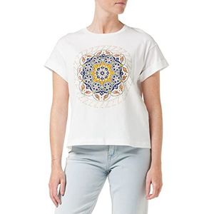 rich&royal T-shirt voor dames met print, wit (white 100), S