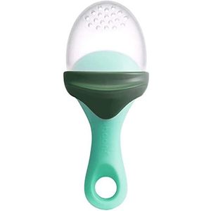 Boon B11414 Pulp, Mint, Silicone Spoon with Small Holes Ideal for Toddler Self-Feeding, Suitable for Babies from 6 Plus Months