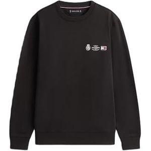 TOMMY HILFIGER Sweatshirt  cranberry / zwart / wit