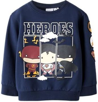 NAME IT - NMMOSMUS BATMAN - Sweatshirt - Marine - Rood - Zwart - Wit