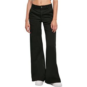 Urban Classics Damen Hose Ladies High Waist Wide Leg Chino Pants black 32