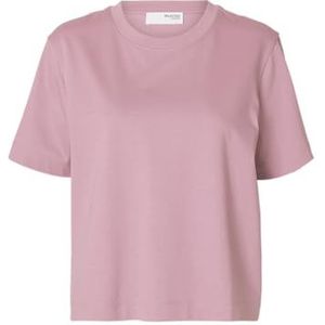SELECTED FEMME Slfessential Ss Boxy Tee Noos, gebleekt mauve, XS