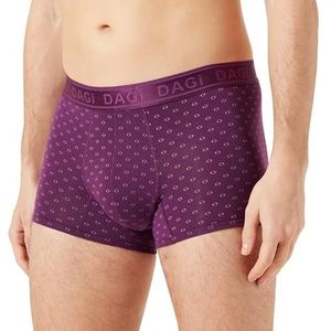 Dagi Purple Fashion Gebreide Slim Fit Regular Taille Micro Modal Short Leg Boxer, Paars, S, lila, S