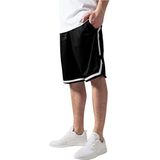 Urban Classics Heren Shorts Stripes Mesh Shorts Blkblkwht 4XL, Blkblkwht, 4XL