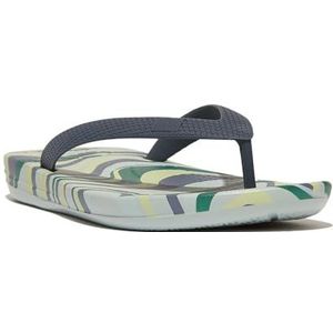 Fitflop iQUSHION Kids Junior Swirly Ergonomic Teenslippers, sandalen, blauw, 43 EU, Blauw, 43 EU