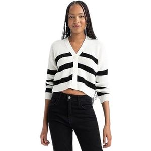 DeFacto Dames tricot cardigan, ecru, M